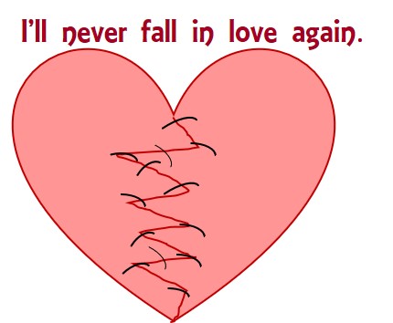 never fall in love again